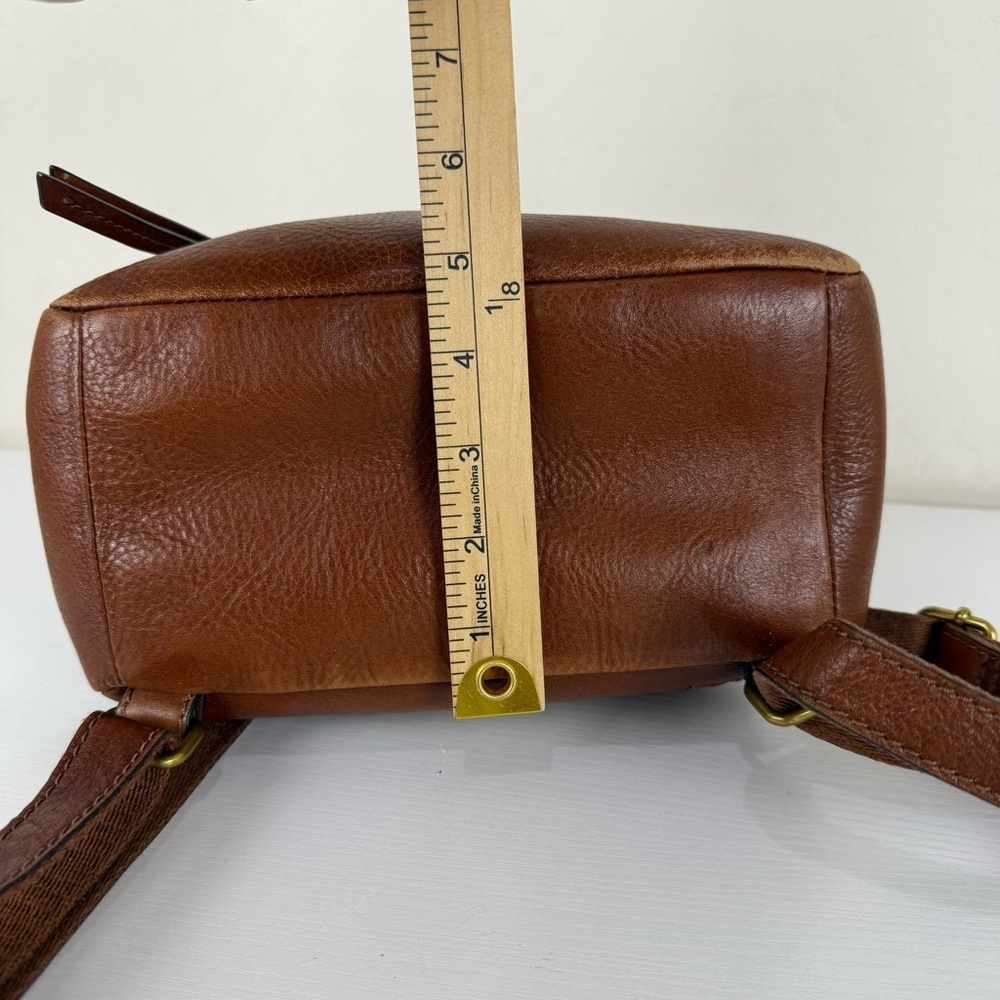 Fossil Brown Leather Cowhide Backpack - Picture 10 of 15